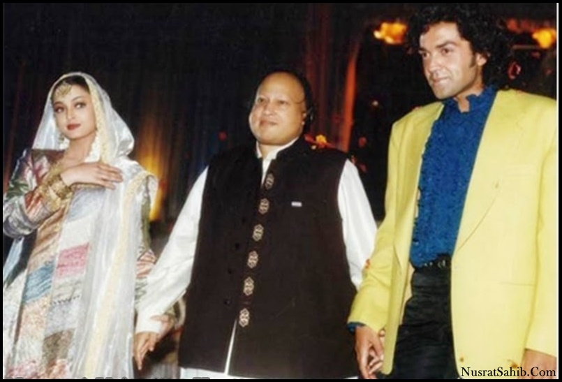 Aishwarya Rai Nusrat Fateh Ali Khan and Bobby Deol
