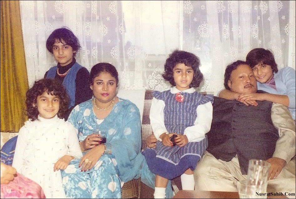 Nusrat Fateh Ali Khan with Family